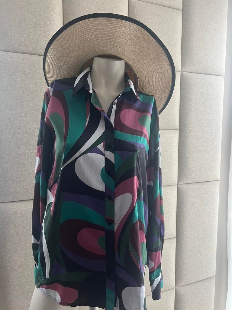 LaDress by Simone mooie kleurrijke blouse/ maat xxs, Verzenden, Zo goed als nieuw, Maat 34 (XS) of kleiner, Paars