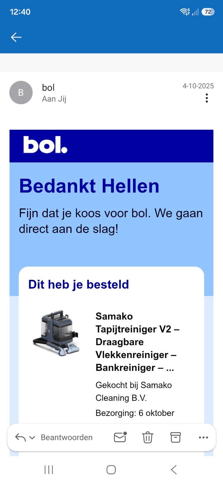 tapijtreiniger, Witgoed en Apparatuur, Ophalen, Zo goed als nieuw