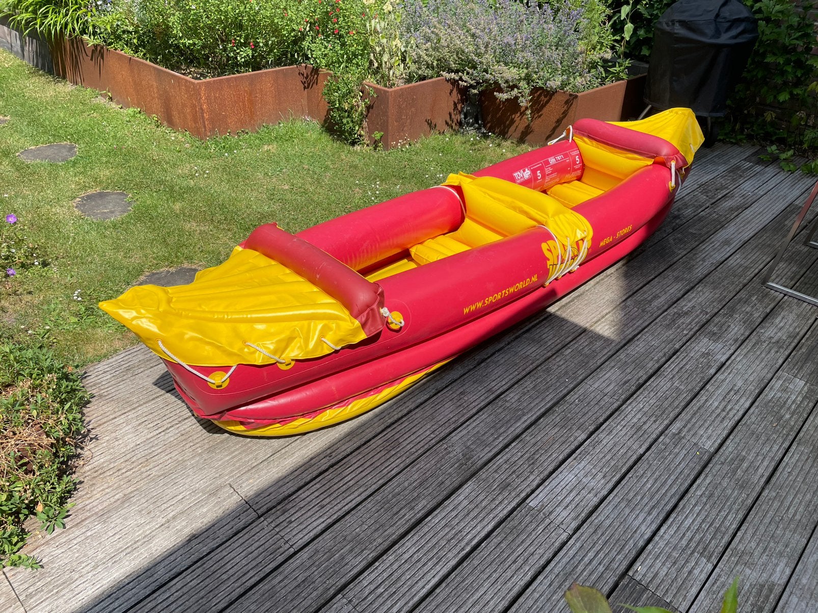 Pvc Kano met peddels, Ophalen, Overige typen, Twee personen, Gebruikt