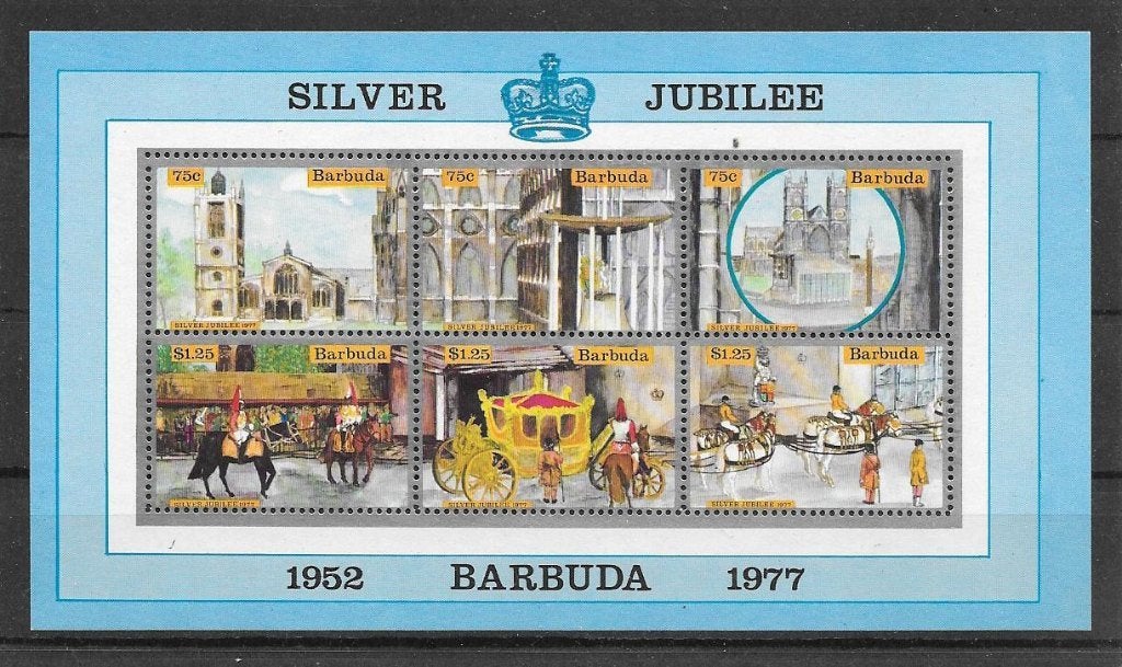 Barbuda 1977 Silver Jubilee, Verzenden, Postfris, Midden-Amerika
