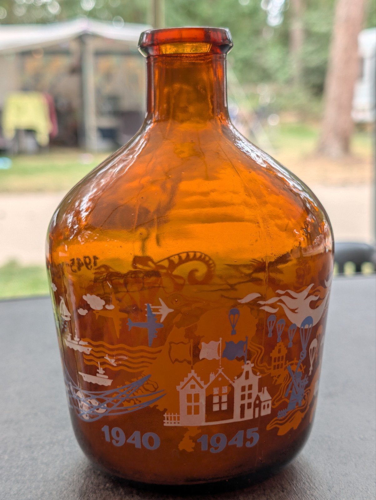 Bevrijdingsflesje 1955 Leerdam - WOII & Wederopbouw, Ophalen of Verzenden