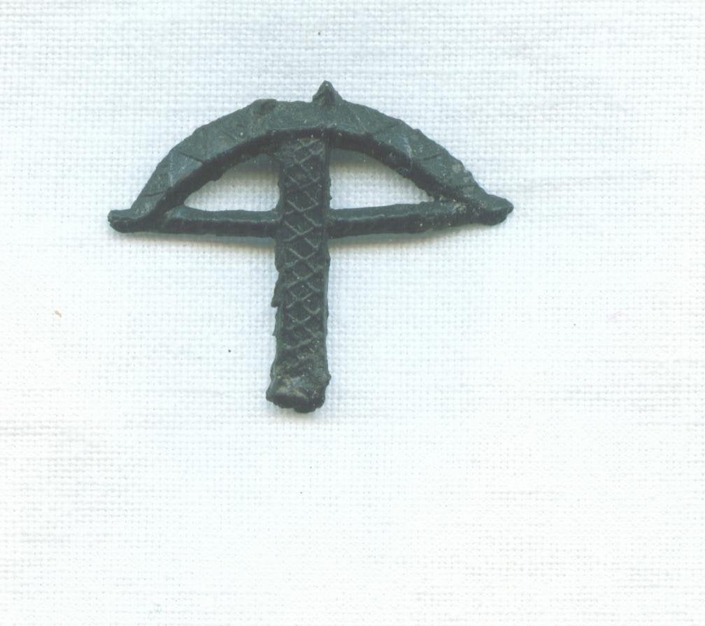 Bodemvondst.Pelgrimsinsigne.Speldje.Middeleeuwen, Ophalen of Verzenden