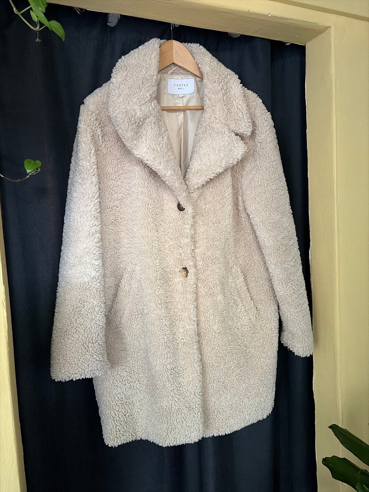 Cosy teddy jas van Costes, Ophalen, Zo goed als nieuw, Maat 38/40 (M), Beige