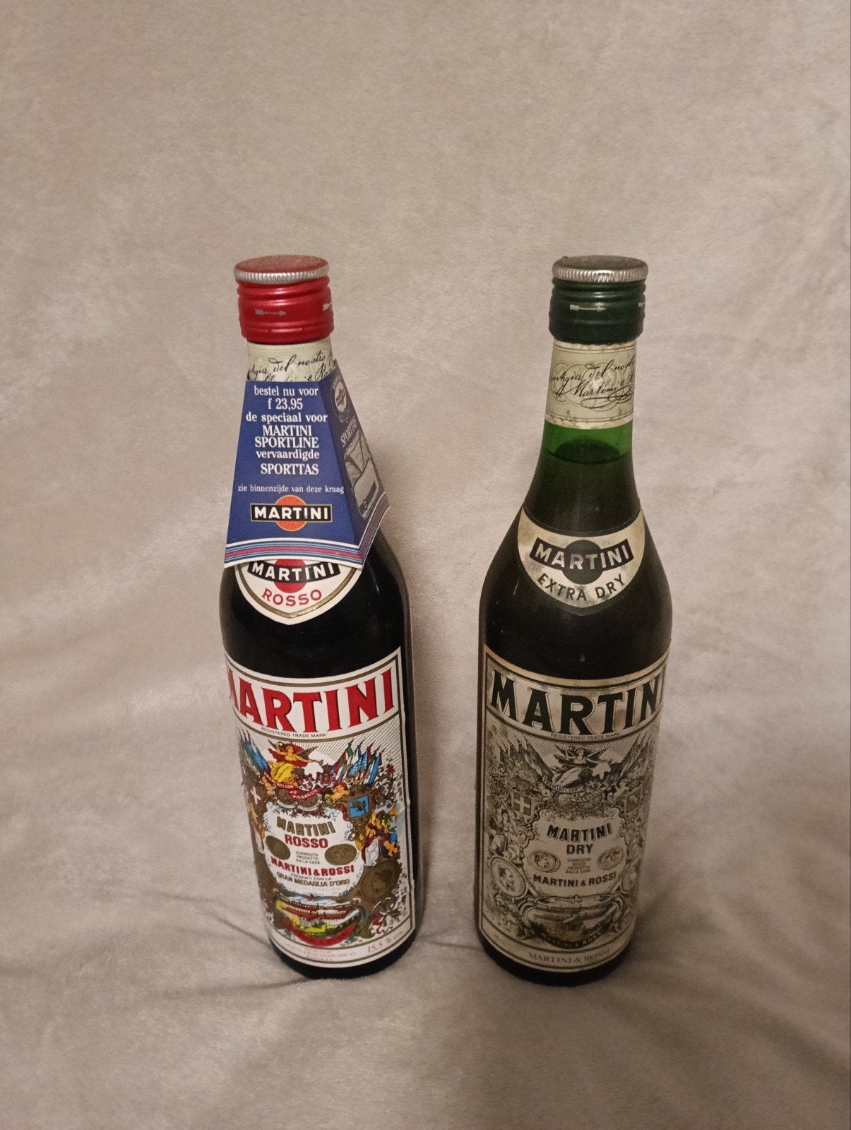 Vintage Martini Rosso & Extra Dry flessen - Ongeopend, Ophalen of Verzenden