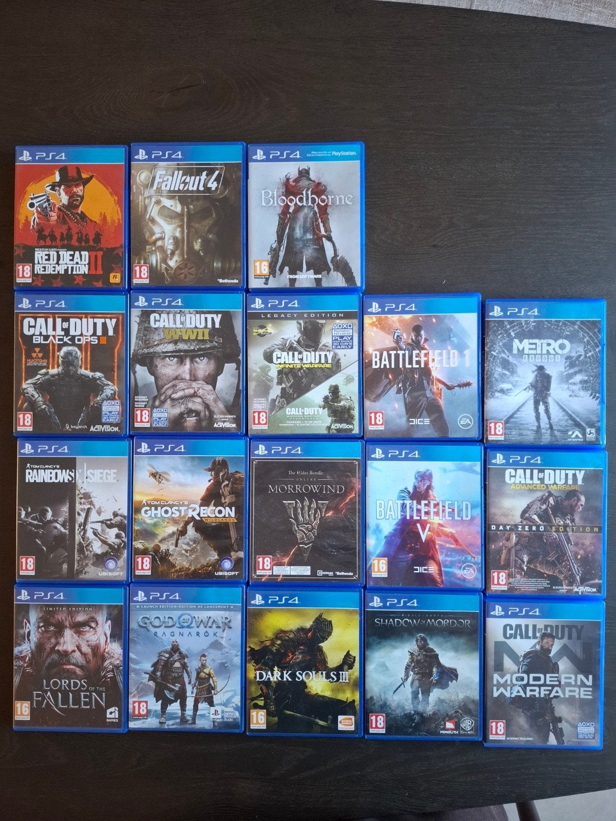 Mooie Partij van 18 PS4 Games o.a. RDR2 God of War CoD, Ophalen of Verzenden, Zo goed als nieuw