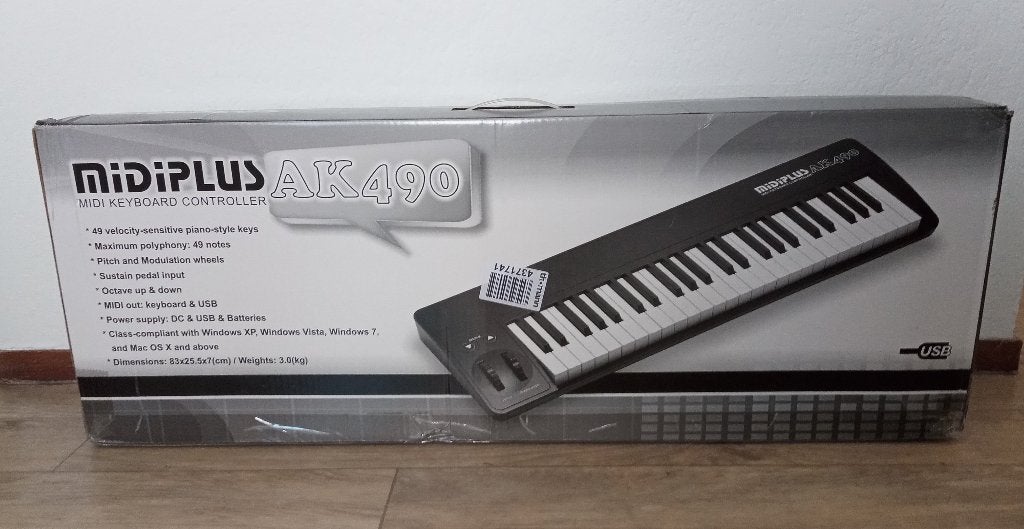 MidiplusAK490 keyboard, Nieuw, Aanslaggevoelig, Ophalen, 49 toetsen