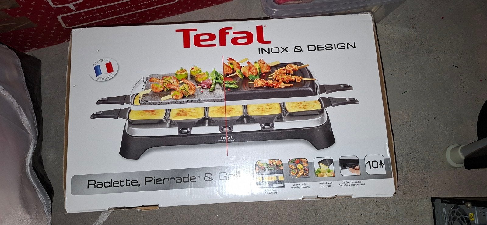 In zeer nette staat gourmet: Tefal 3 in 1 voor 10 personen, Ophalen, Zo goed als nieuw, 8 personen of meer