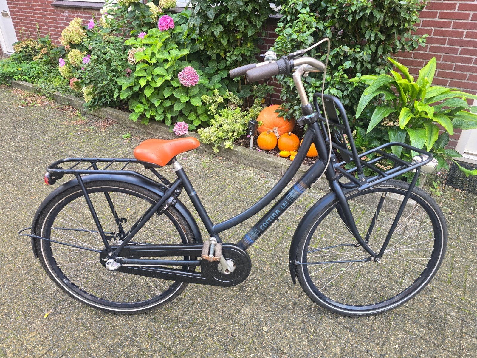 28 inch nette nagekeken cortina u4 transport meisjesfiets 3v, Terugtraprem, Gebruikt, Cortina U4 Transport, Versnellingen