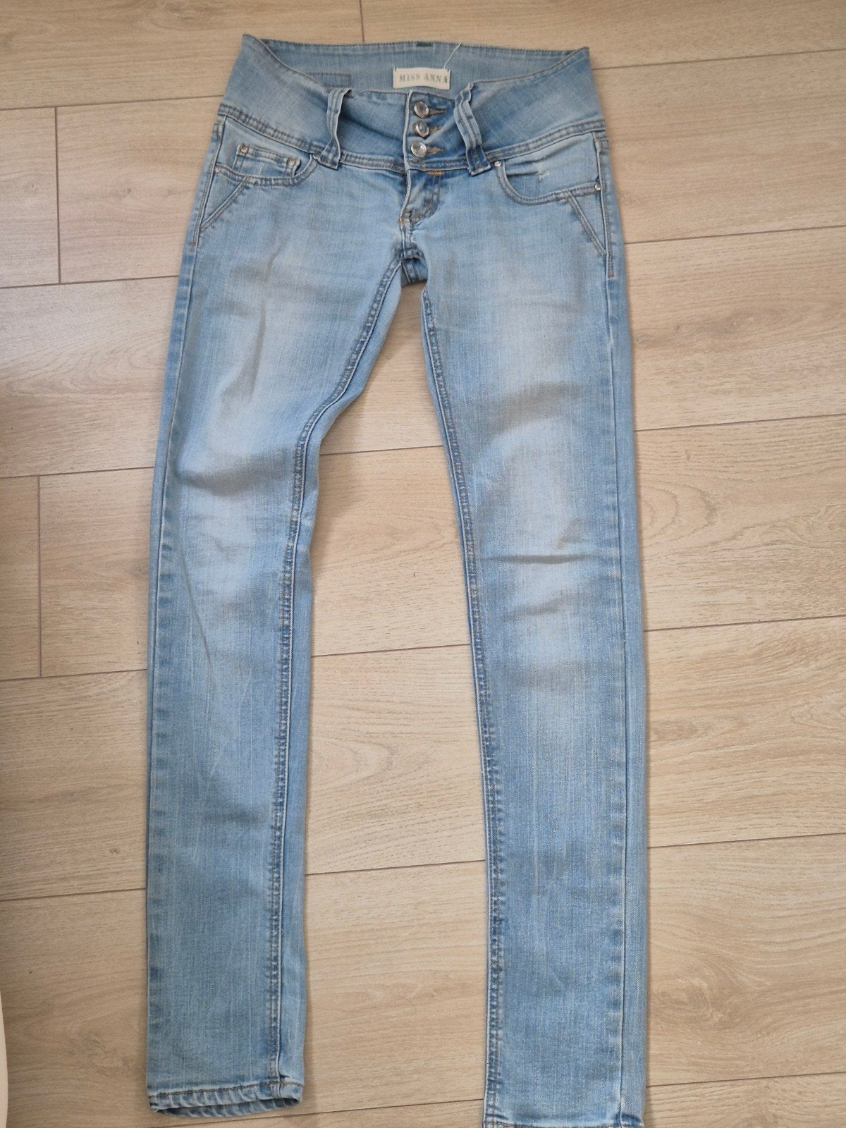 Miss Anna Lichtblauwe Skinny Jeans - Maat W28/W29, Blauw, Zo goed als nieuw, W28 - W29 (confectie 36), Miss Anna