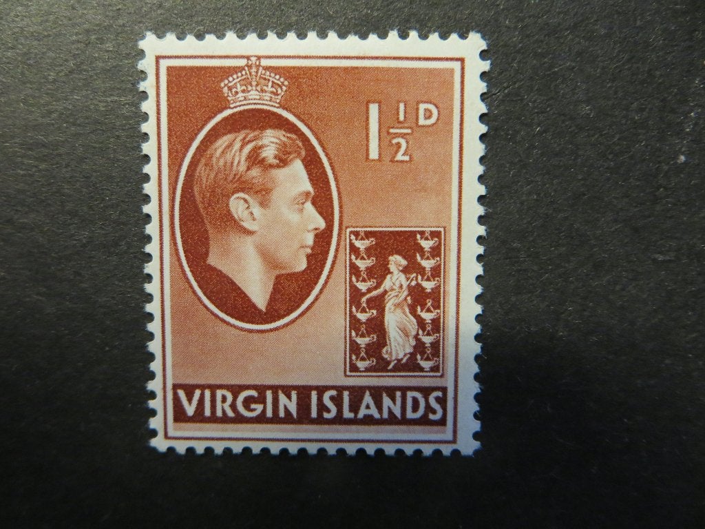 A06091: British Virgin Islands GVI 1 1/2 d, Postzegels en Munten, Ophalen of Verzenden, Noord-Amerika