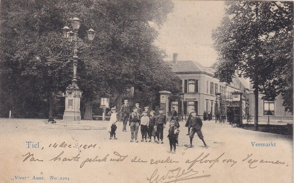 Tiel, Veemarkt, Volk., Verzamelen, Verzenden, Voor 1920, Gelopen, Gelderland