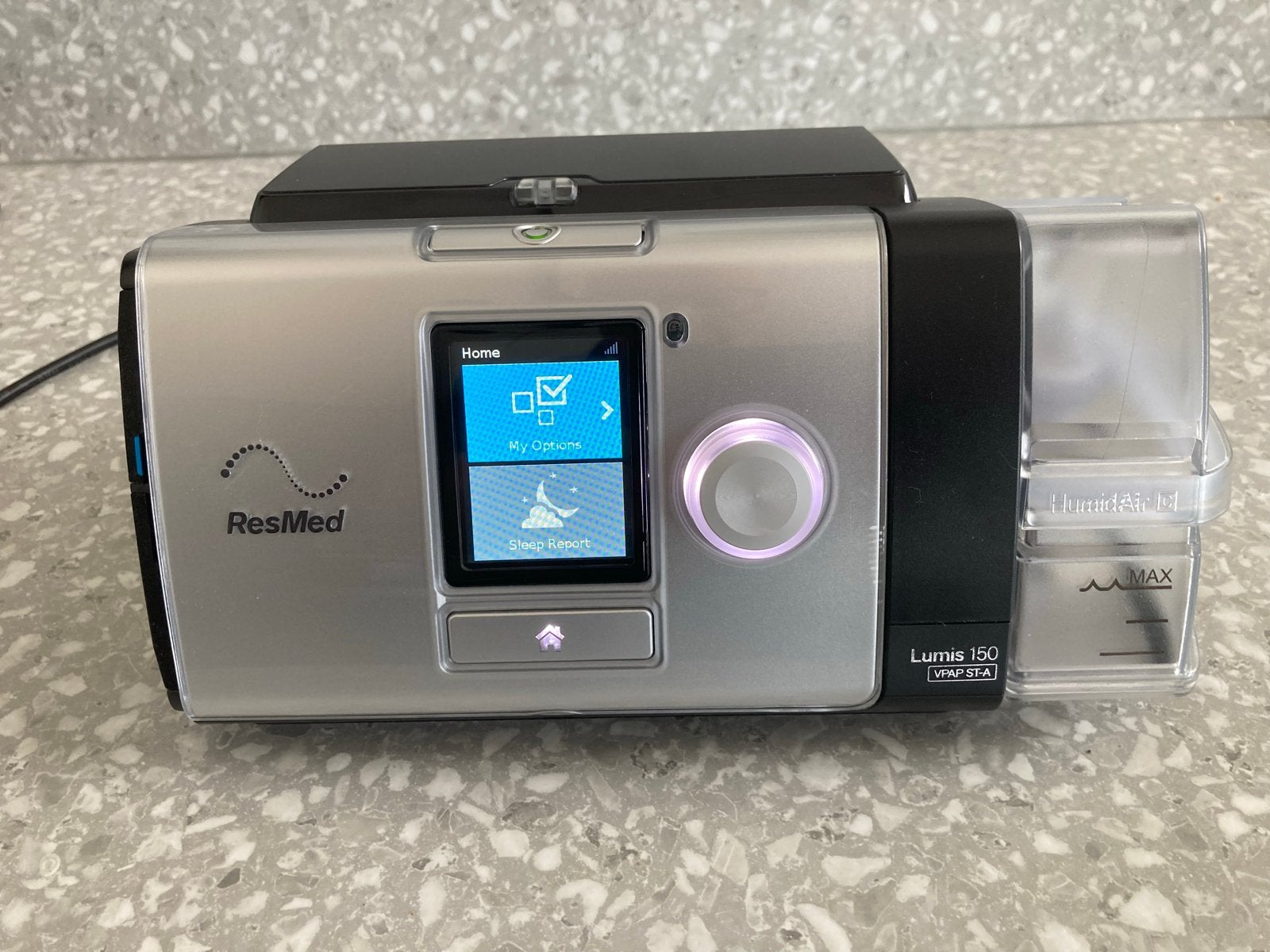 ResMed Lumis 150 VPAP ST-A CPAP-apparaat met bevochtiger, Ophalen of Verzenden, Zo goed als nieuw
