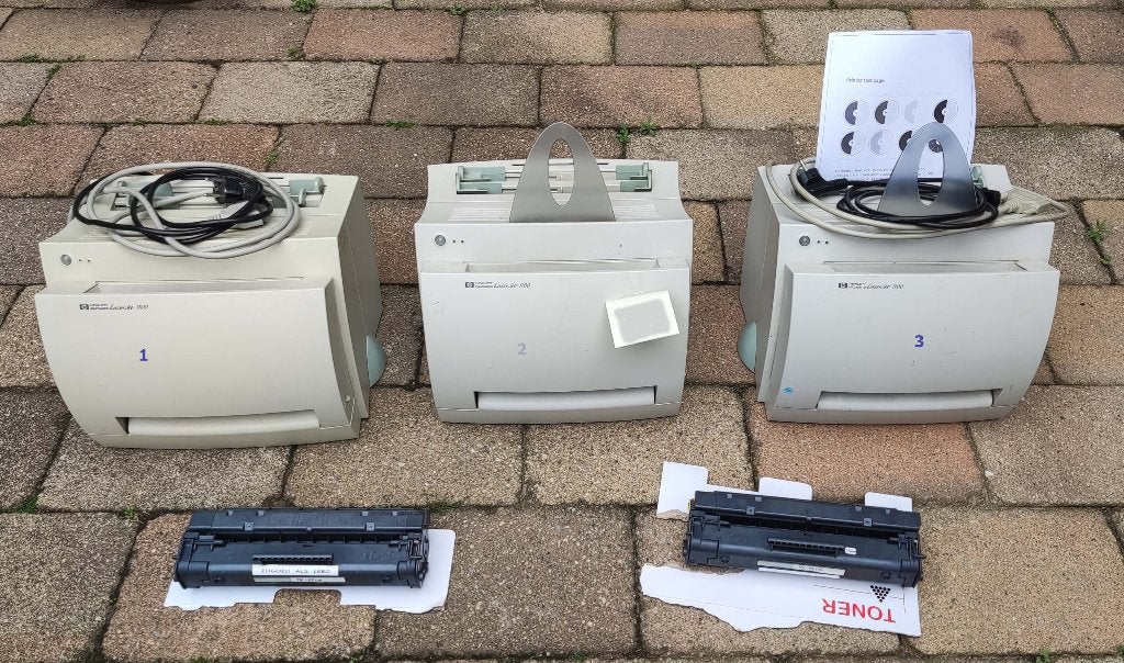 3x HP Laserjet 1100 printers, Computers en Software, Printers, Gebruikt, Printer, Laserprinter, Zwart-en-wit printen, Ophalen