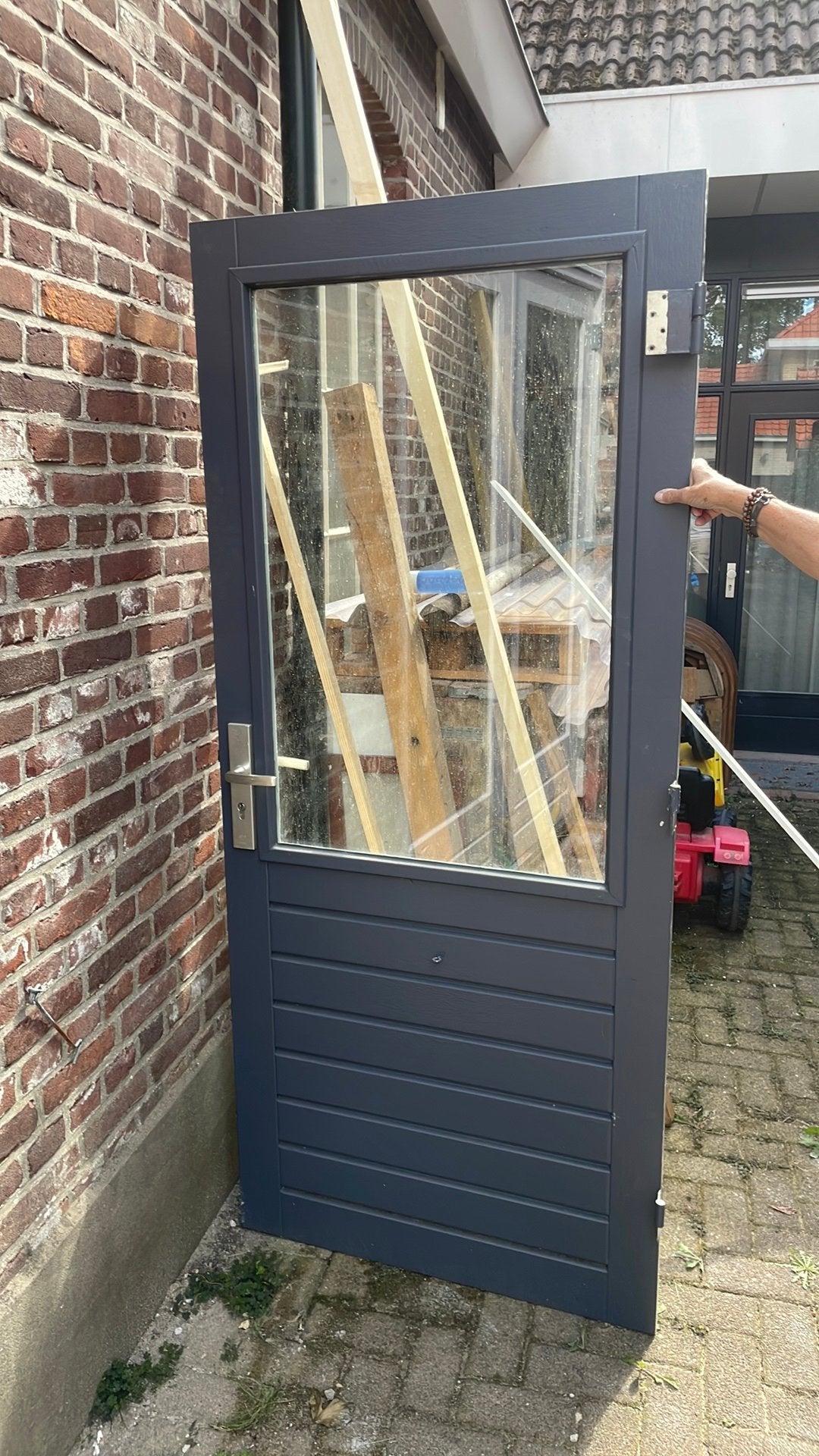 Buitendeur buitenkansje, Gebruikt, Deurkozijn, 150 tot 225 cm, Hout