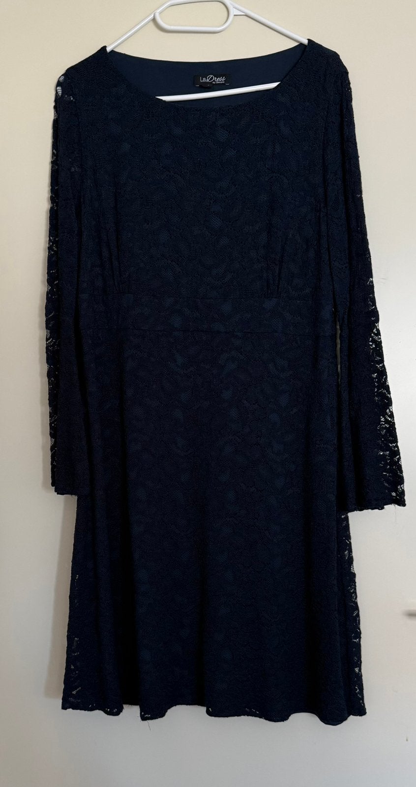 LaDress by Simone - kanten jurk, Overige typen, Blauw, Maat 42/44 (L), Ophalen of Verzenden