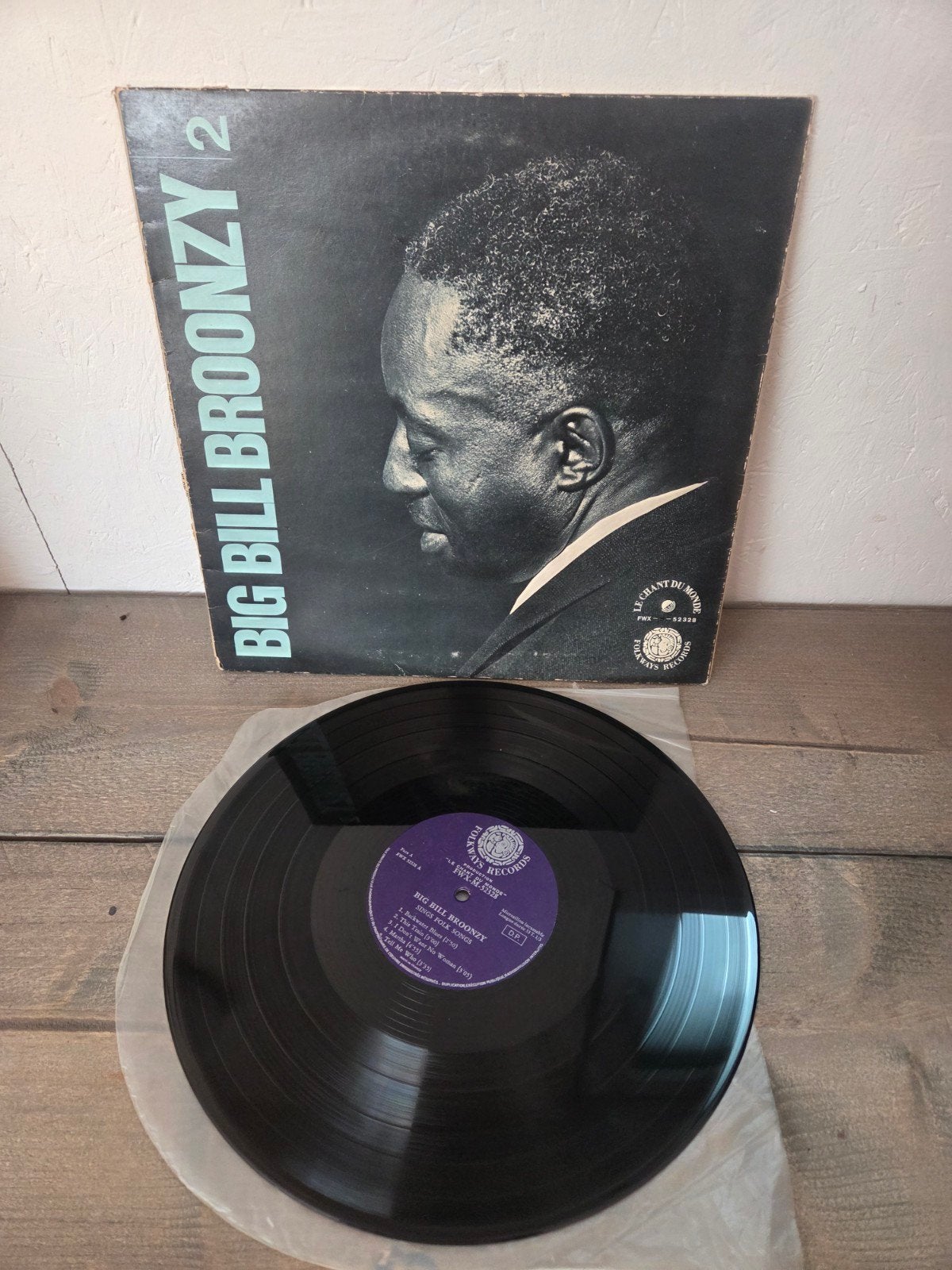 Big Bill Broonzy Vol. 2 Folk Songs LP - Blues Vinyl, Gebruikt, Ophalen of Verzenden, 1940 tot 1960, 12 inch