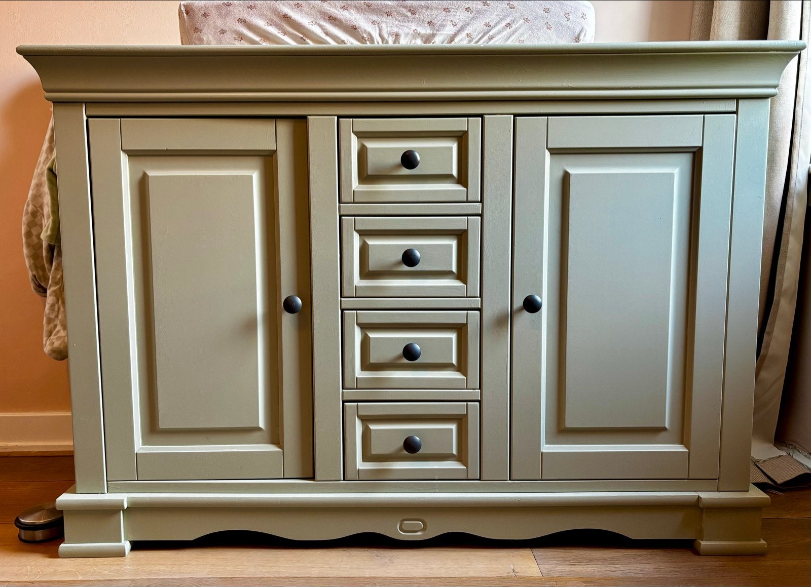 Commode met lades en deuren vintage, 50 tot 70 cm, Commode, Ophalen, Minder dan 90 cm