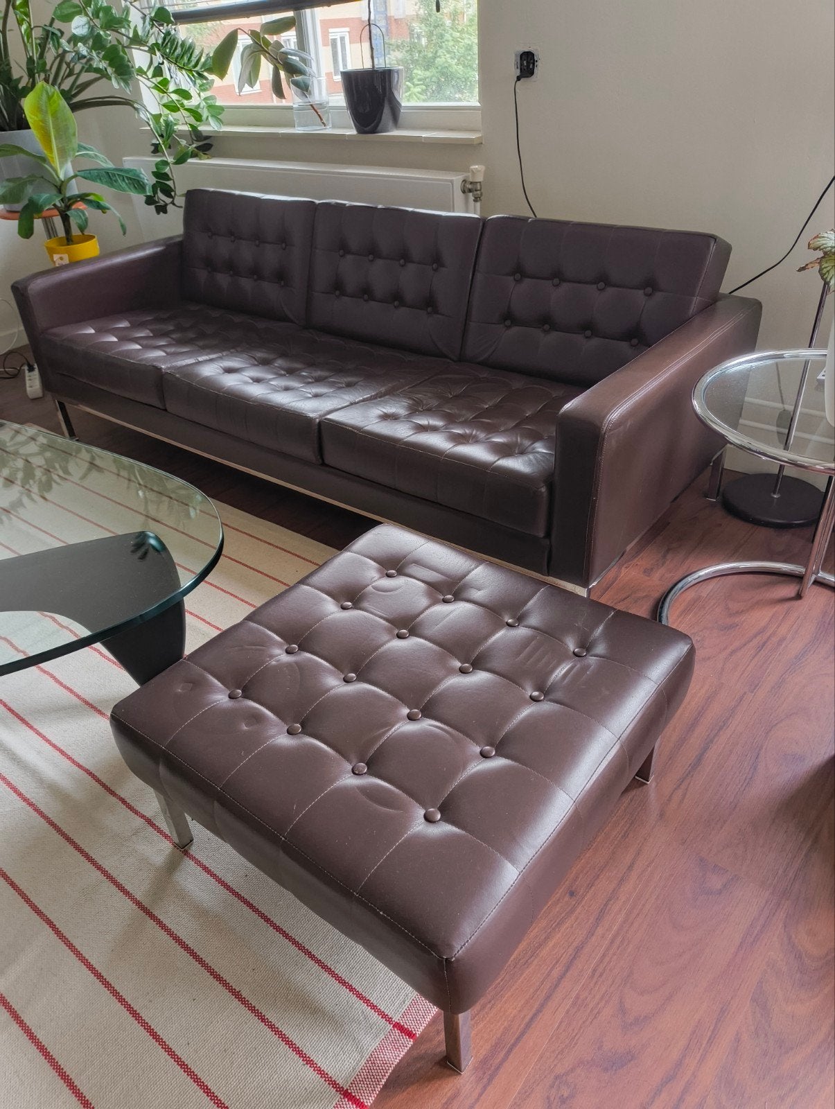 Loft / Robin Day design sofa met hocker, Ophalen, Driepersoons, Rechte bank, Mid Century Modern
