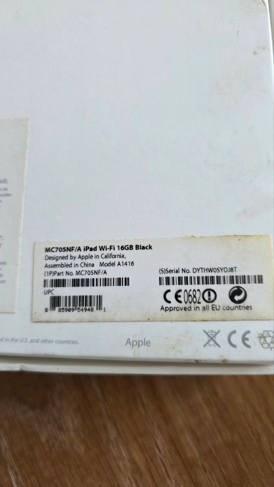 Apple iPad Wi-Fi 16GB Zwart (Model A1416), Computers en Software, Apple iPads, Gebruikt, Apple iPad, Zwart, 16 GB
