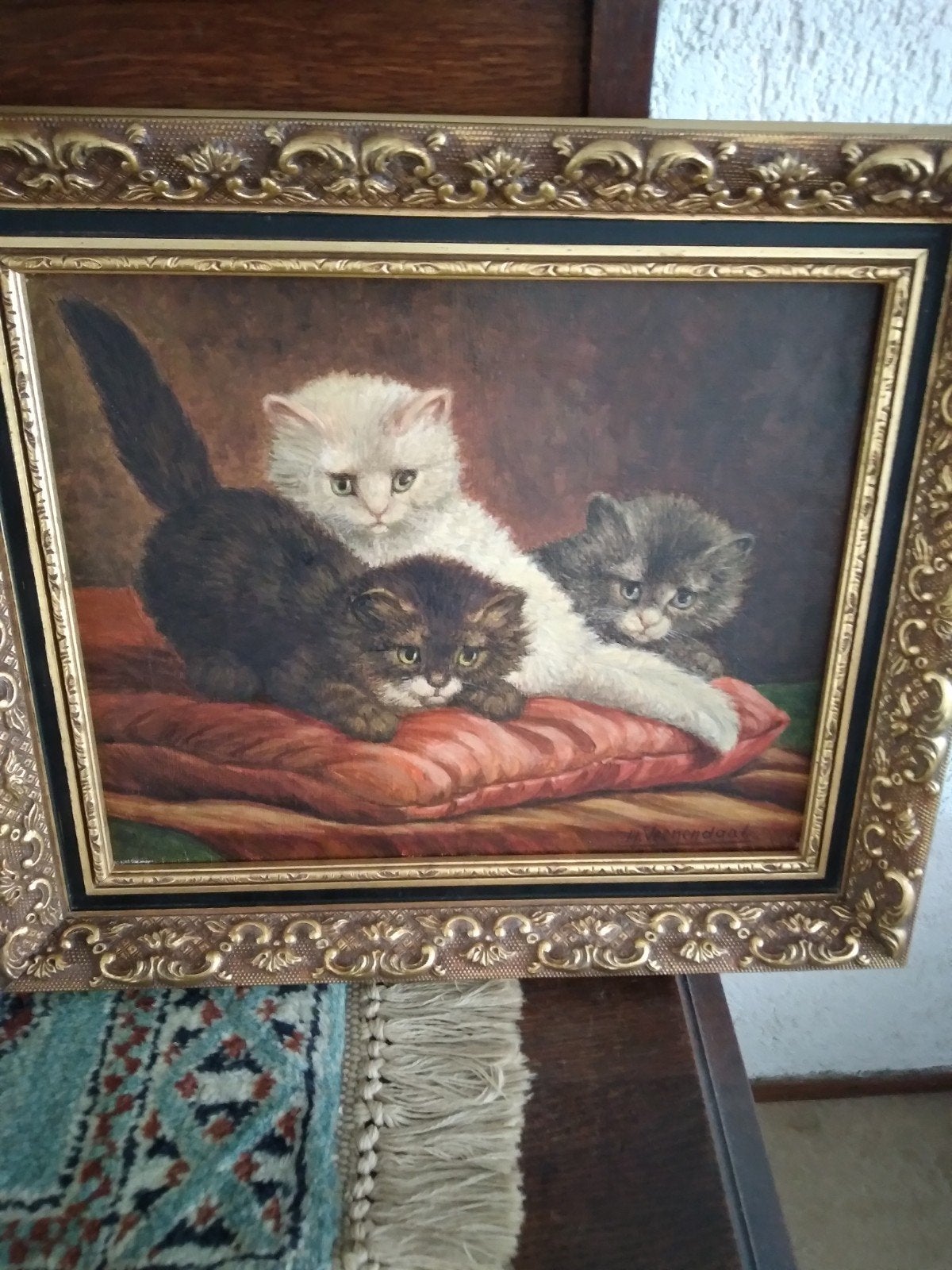 Kittens, Antiek en Kunst, Kunst | Schilderijen | Klassiek, Ophalen of Verzenden