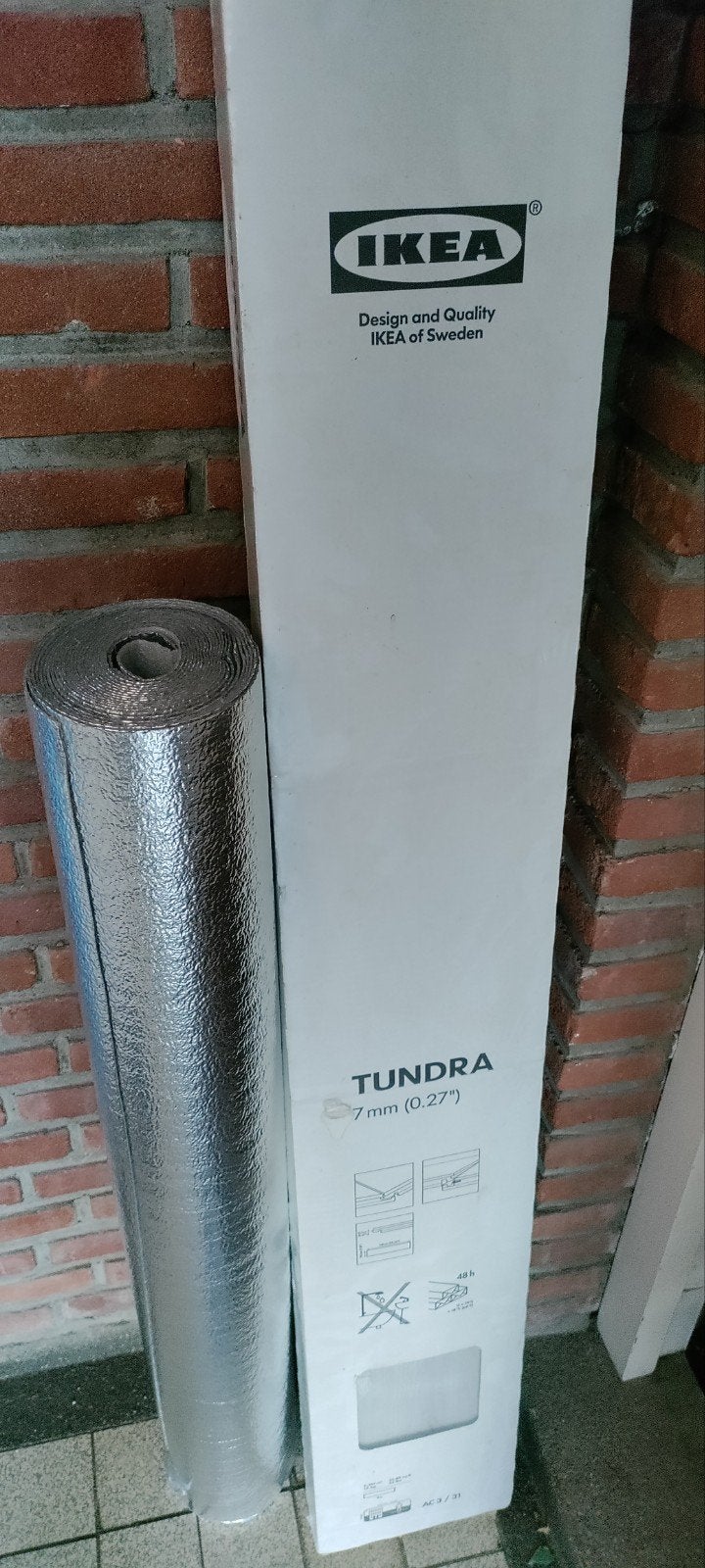 IKEA Tundra laminaat en isolatiefolie - Restpartij, Ophalen, 50 tot 150 cm, Nieuw, 10 tot 30 cm