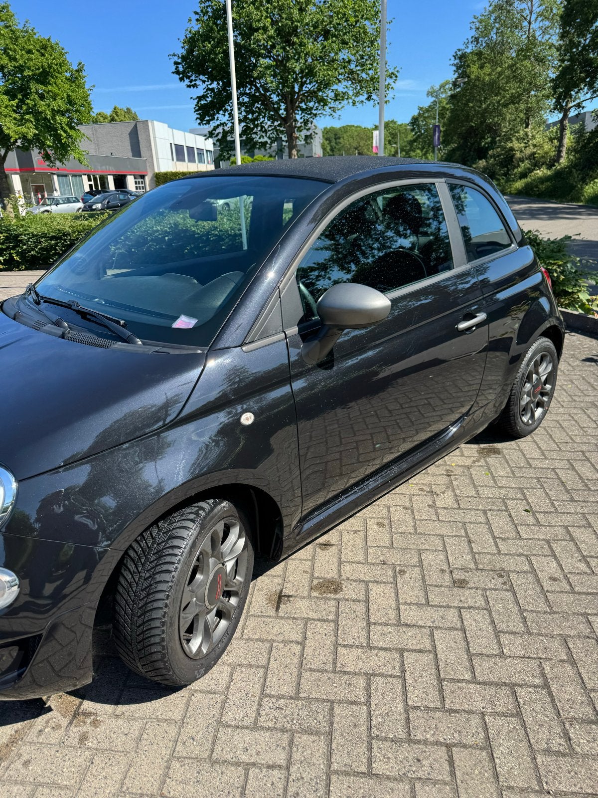FIAT 500 1.2 CABRIO BLACK EDITION, Auto's, Fiat, Voorwielaandrijving, Stof, 4 cilinders, Cabriolet