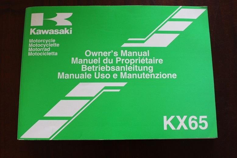 Kawasaki KX65 2002 motorcycle owner's manual KX65-A4, Ophalen of Verzenden, Kawasaki