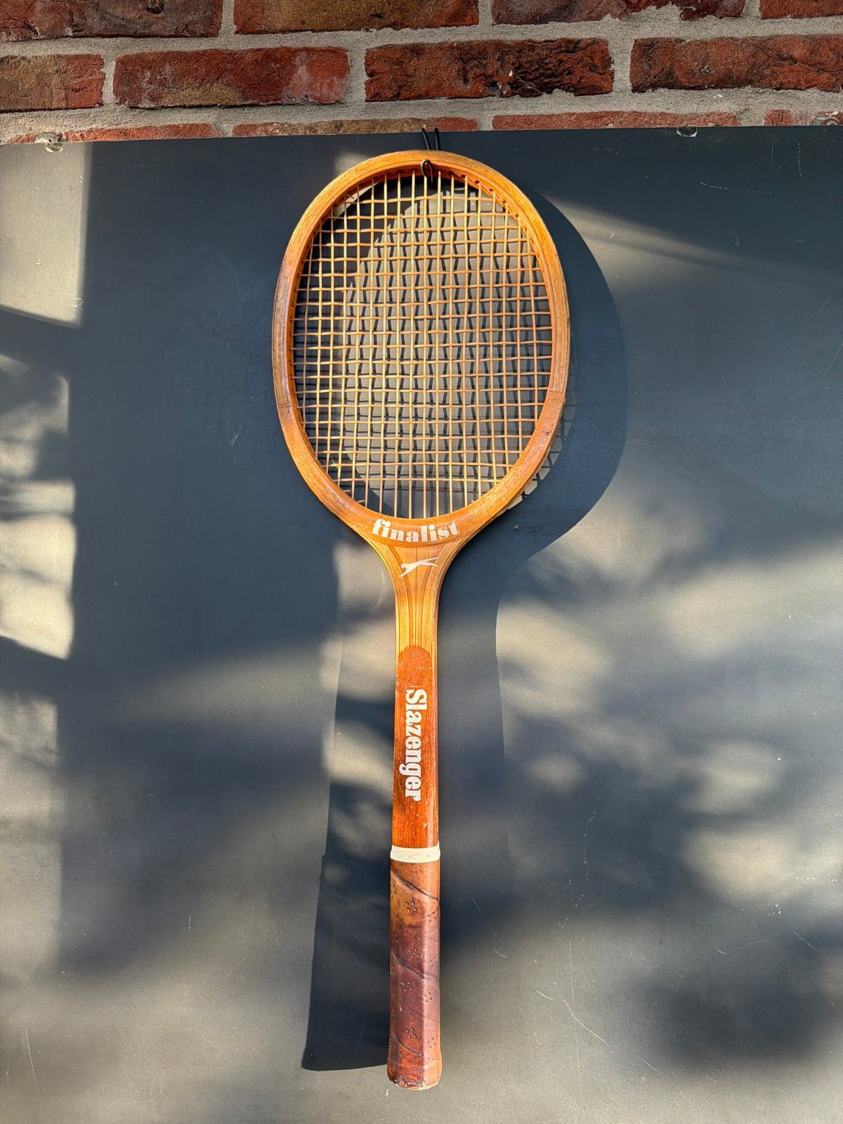 Vintage Slazenger Finalist Tennisracket - Houten Racket, Ophalen of Verzenden, Gebruikt, Racket, Dunlop