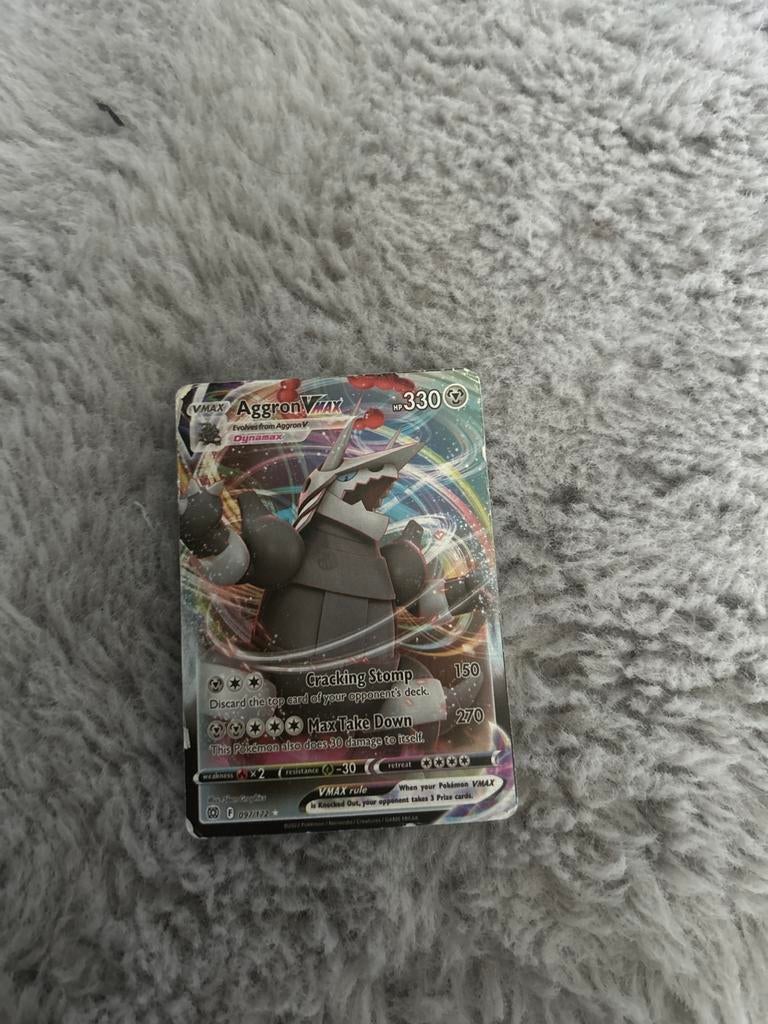 Originele Pokémon Kaart Aggron VMAX HP330, Ophalen, Gebruikt, Losse kaart
