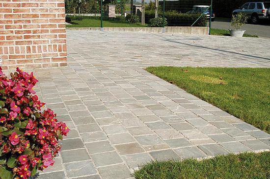 landelijke kasseien Kandla Grey 14x14x5/7 cm gekapt TOPPRIJS, Ophalen of Verzenden, Nieuw, Natuursteen, Klinkers