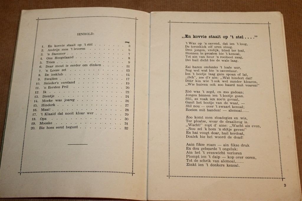 Grunneger Bloumkes — 20 Gedichten van Broekema 1931, Ophalen of Verzenden, Gelezen