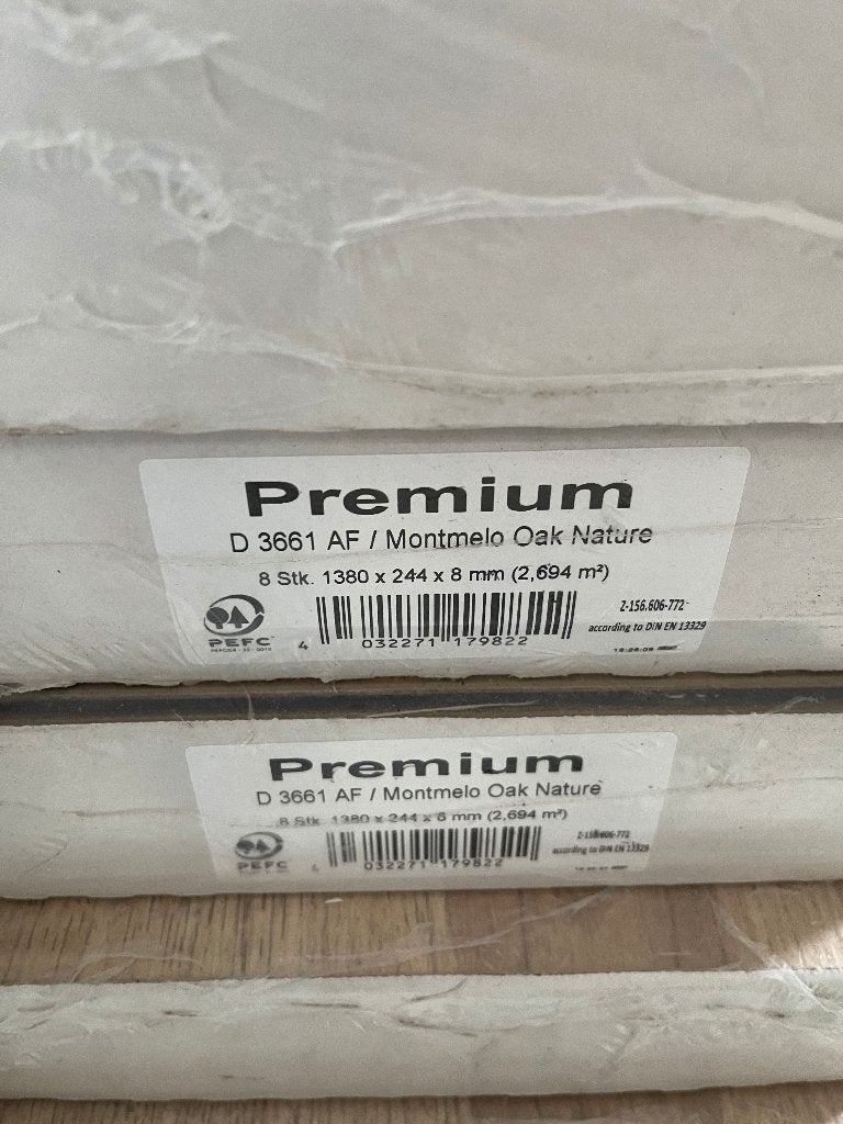 Laminaat vloer Eiken Natuur 80m2, Ophalen, Overige materialen, 50 tot 150 cm, Nieuw