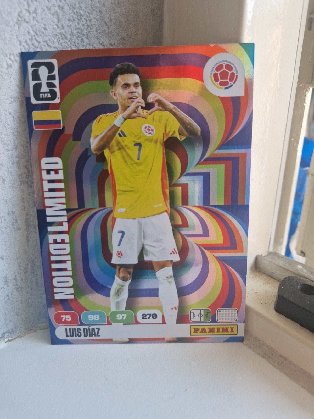 Voetbal kaart XXL Luis Diaz Limited Edition Panini Adrenalyn, Ophalen of Verzenden, Zo goed als nieuw, Buitenlandse clubs, Spelerskaart