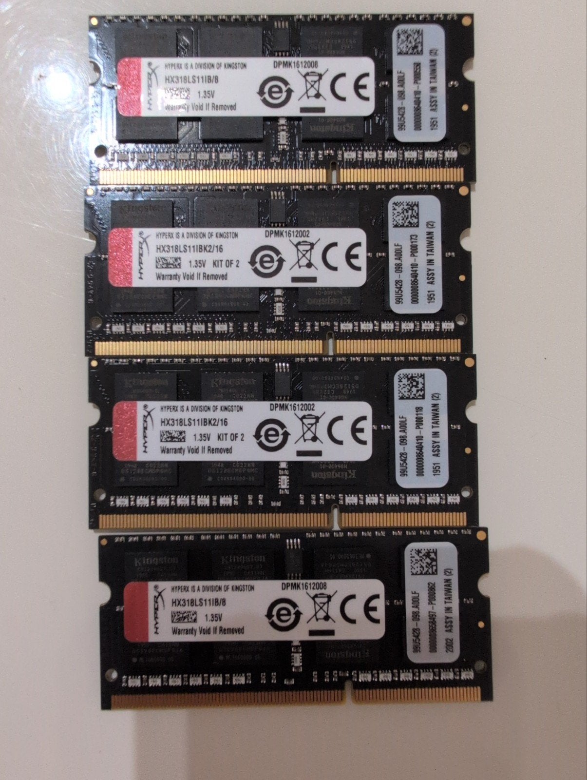 HyperX DDR3 4x4GB RAM Geheugen voor Desktop, Computers en Software, RAM geheugen, Gebruikt, DDR3, Ophalen of Verzenden, Desktop