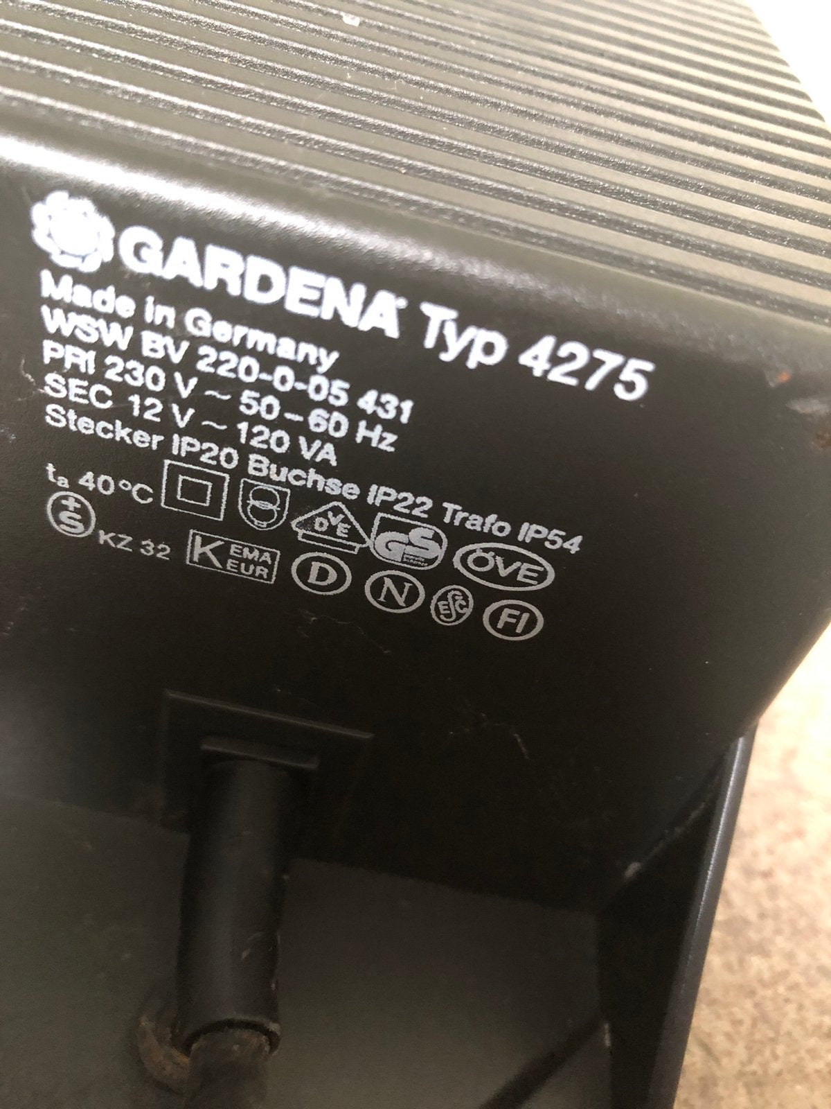 Gardena transformator voor tuinverlichting,  met sensor, Tuin en Terras, Minder dan 50 watt, Ophalen of Verzenden, Licht-donker-sensor