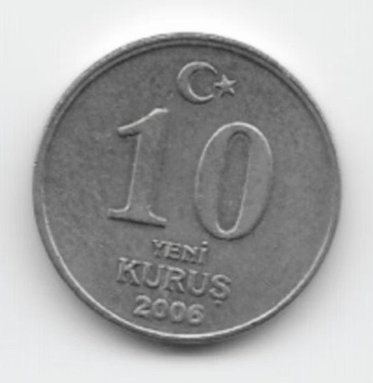 Turkije 10 yeni kurus 2006 KM# 1166, Verzenden, Midden-Oosten, Losse munt