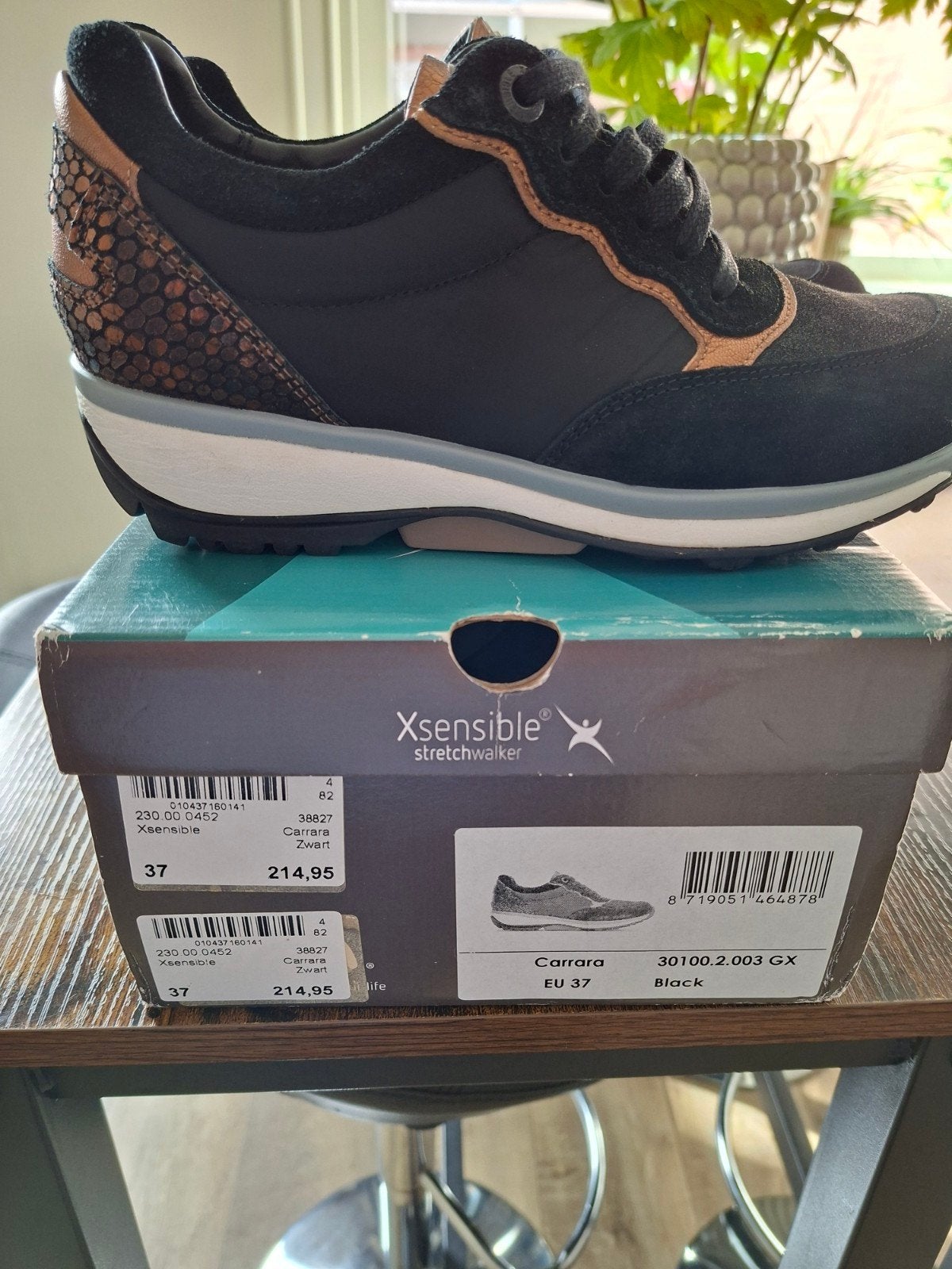 Xsensible Stretchwalker Carrara – Maat 37 – Wijdte GX (, Xensible, Zwart, Nieuw, Ophalen of Verzenden