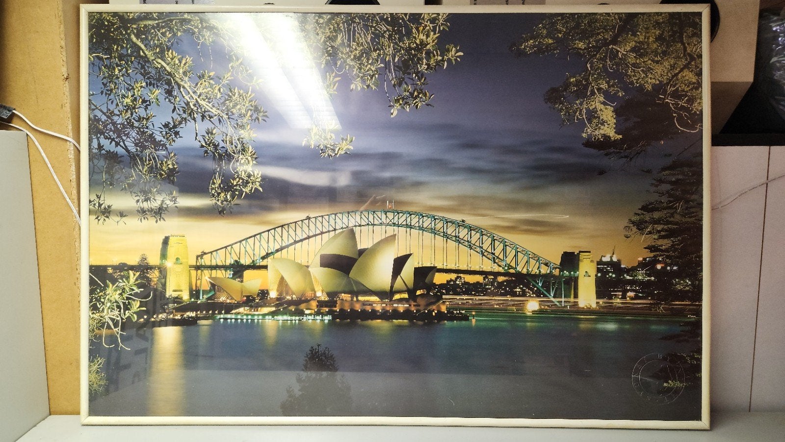 Ingelijste poster Sydney Opera House en Harbour Bridge, Ophalen