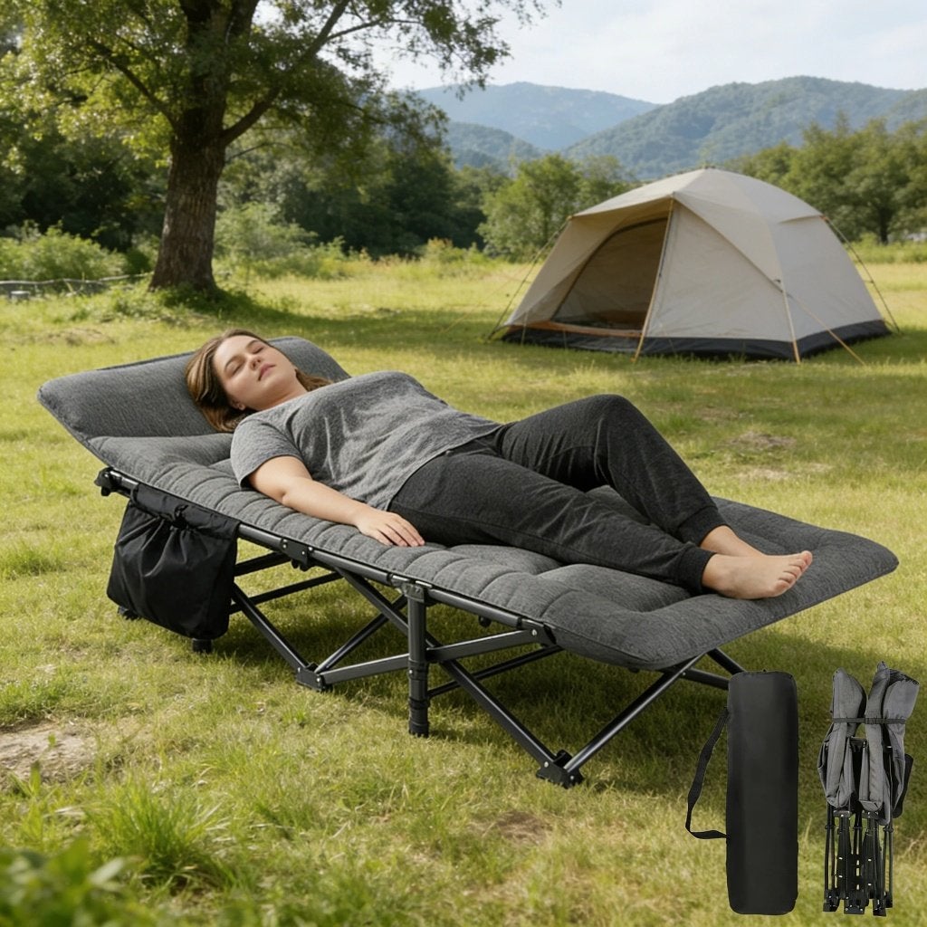 Luxe kampeerbed ergonomisch 3 laags opvouwbaar, Ophalen of Verzenden, Nieuw, Overige