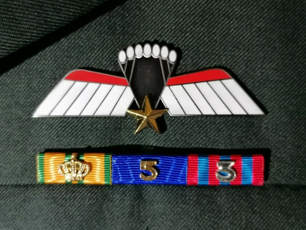 Metalen parawing C (KCT/MARSOF), Ophalen of Verzenden, Landmacht, Nederland, Embleem of Badge