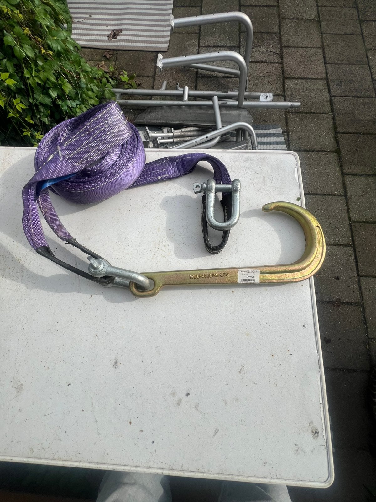 Sleep kabel 4 meter met grote haak, Ophalen of Verzenden