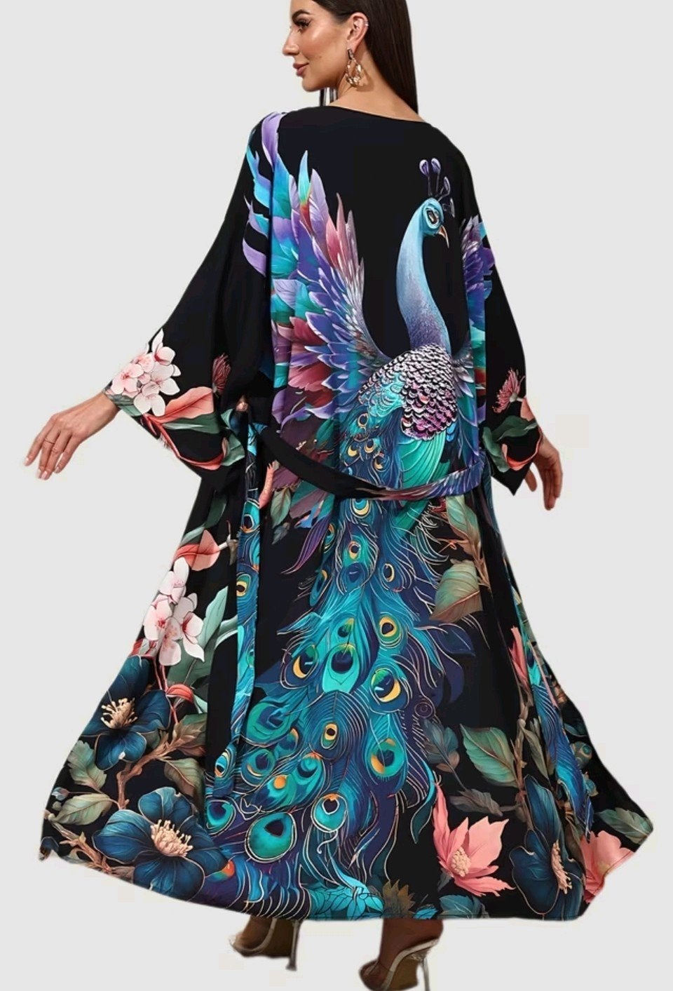 Elegante ochtendjas kimono 1 maat tot ca 44 46 satijn NIEUW!, Ophalen of Verzenden, Nieuw, Maat 42/44 (L), Overige typen