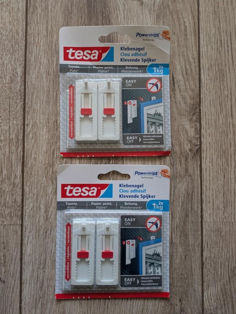 Tesa Zelfklevende Spijker - 2x 1kg, Ophalen, Nieuw, Minder dan 50 mm, Spijkers