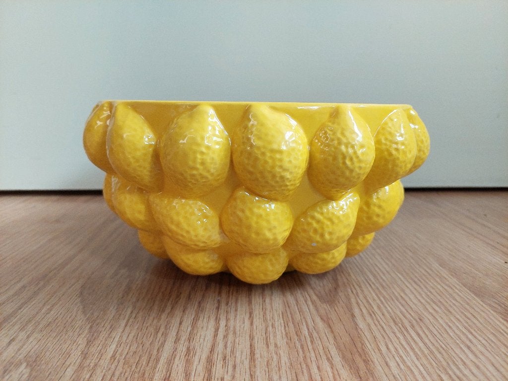 Fruitschaal / Citroenschaal / Schaal Citroen H:12 cm. Ø24cm., Ophalen, Schaal, Rond, Nieuw