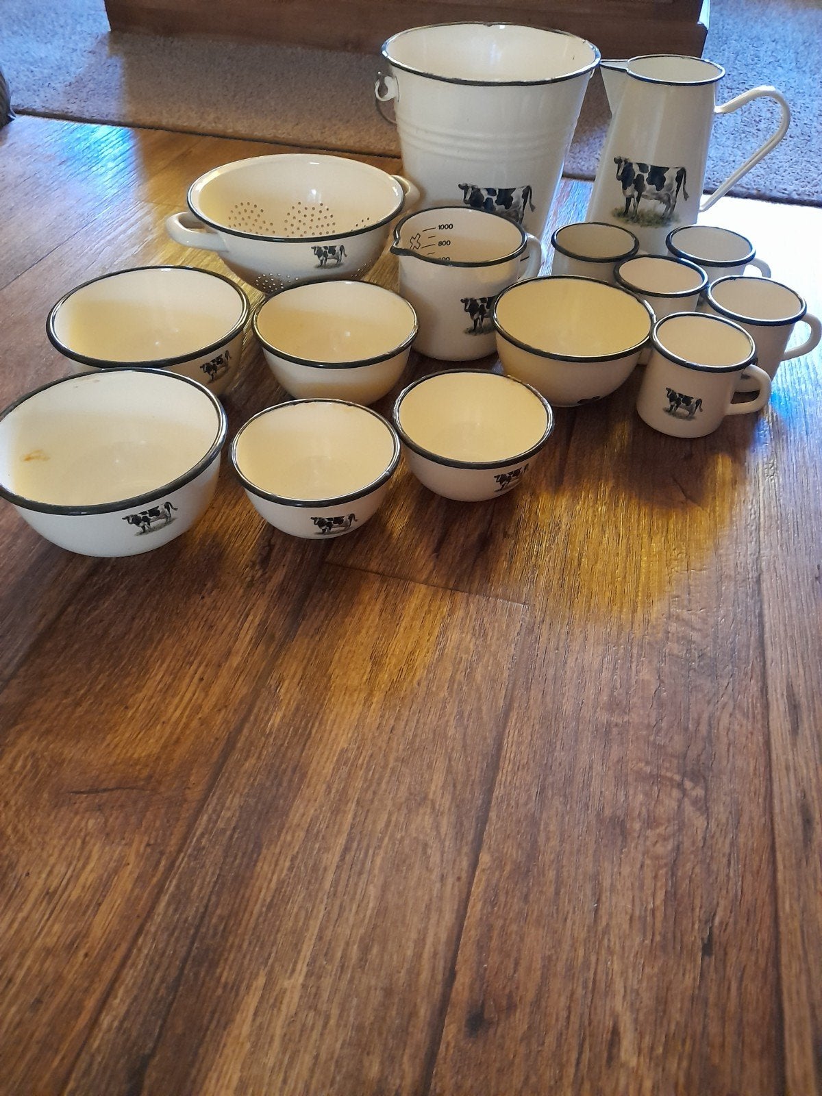 Leuke oude set met koeien., Ophalen of Verzenden