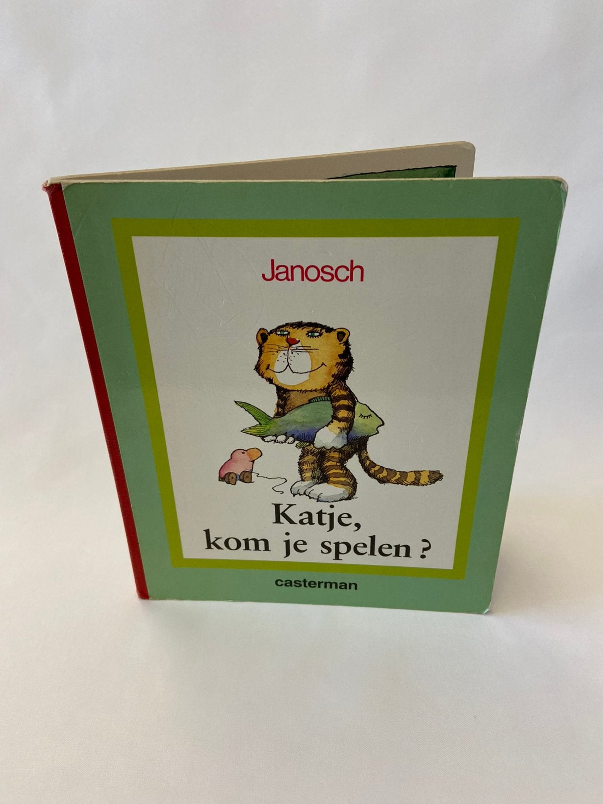 Kartonnen kinderboek van Janosch, Katje kom je spelen, Ophalen of Verzenden, Gelezen, Fictie algemeen