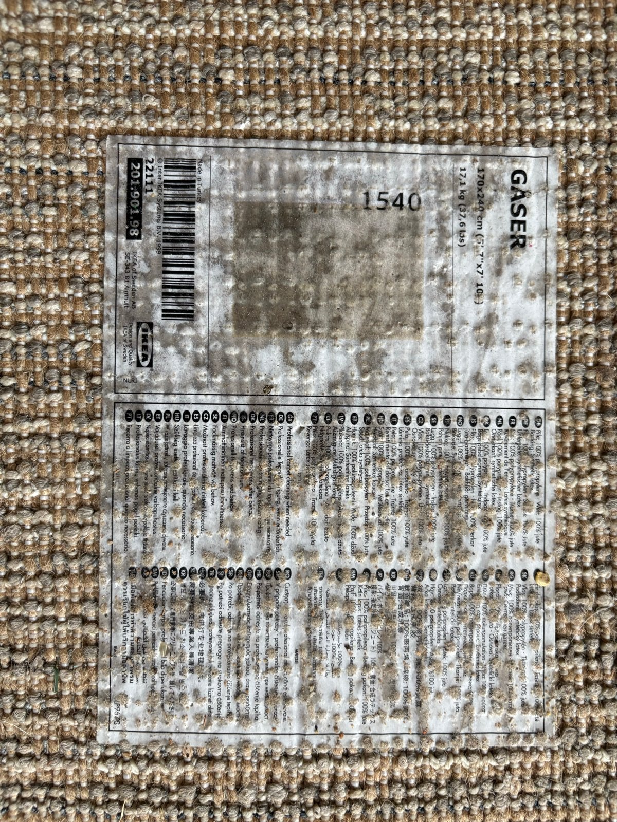 Leuk karpet 170x240 cm, Gebruikt, 150 tot 200 cm, 200 cm of meer, Ophalen of Verzenden