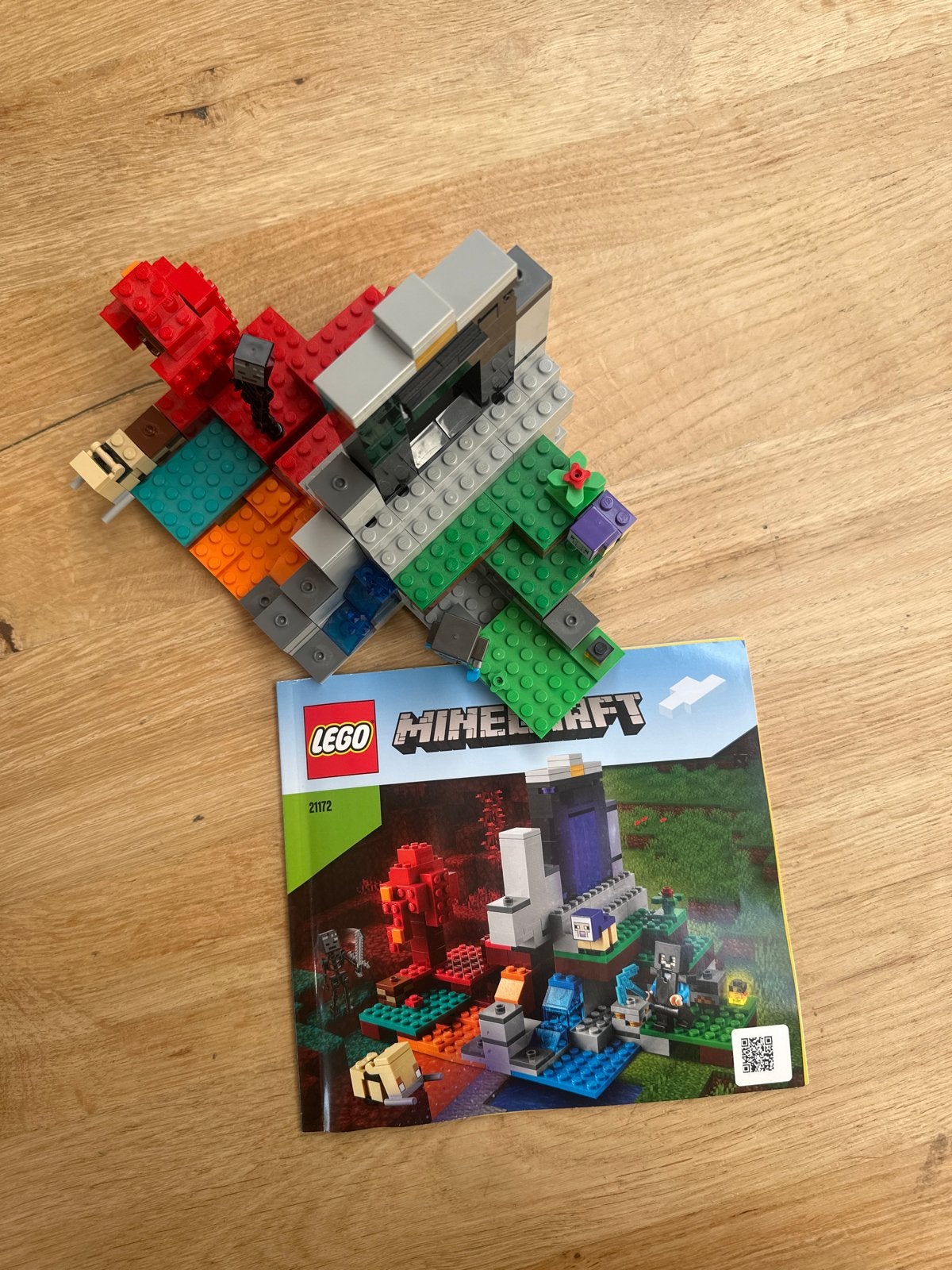 Lego Minecraft set 21172 - Het Verwrongen Woud, Gebruikt, Minecraft, Lego, Ophalen of Verzenden