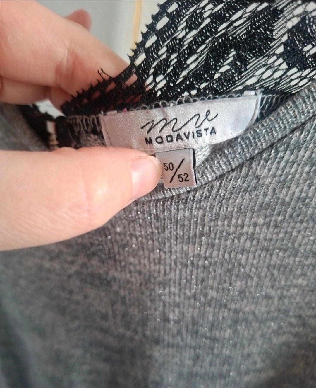 dunne trui modavista, Ophalen of Verzenden, Zo goed als nieuw, Maat 46/48 (XL) of groter, Grijs