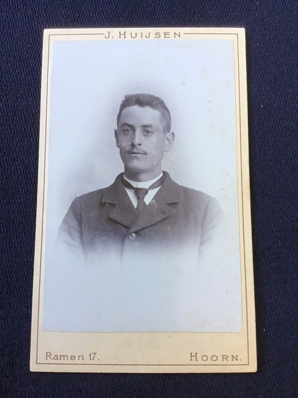 CDV, Jongeman, J.L.T. HUIJSEN, HOORN, Carte de Visite, Ophalen of Verzenden, Voor 1940, Gebruikt, Foto